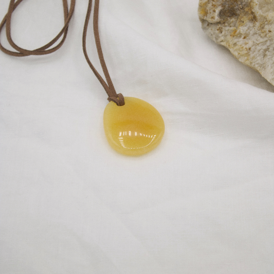Gelber Calcit Amulett