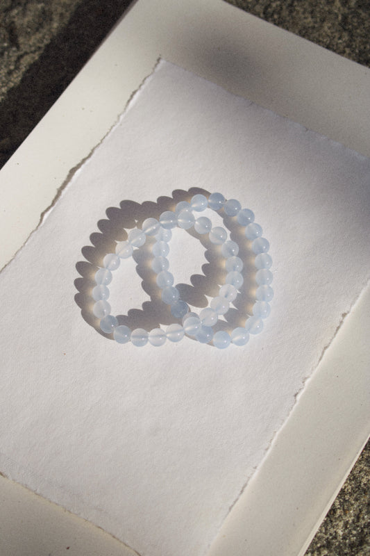 Blau-lila Chalcedon 9mm