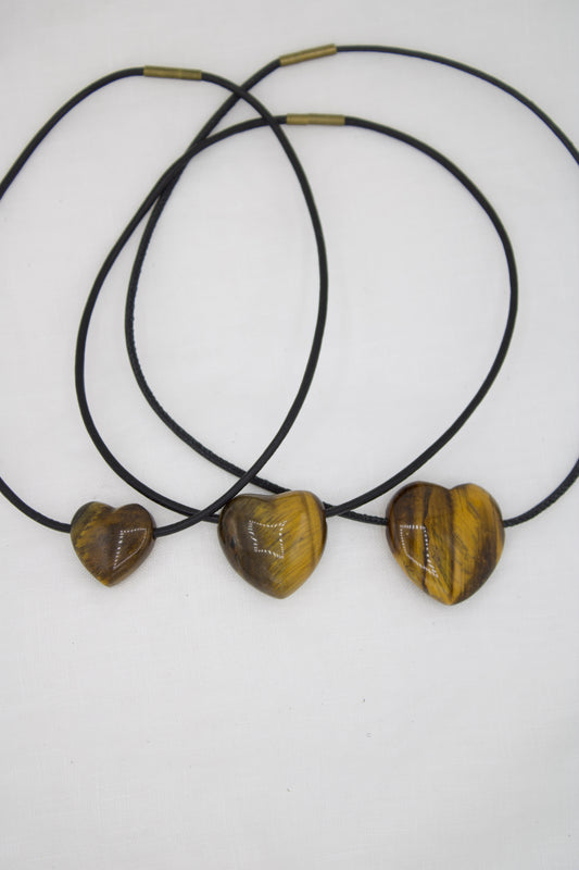Tigerauge Herz Choker Bundle