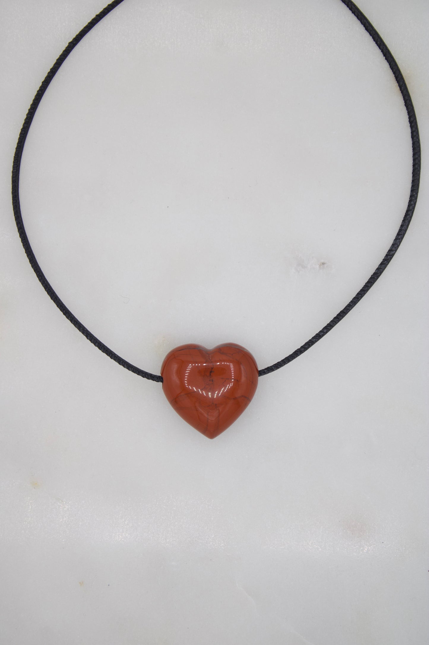 Roter Jaspis Herz Choker