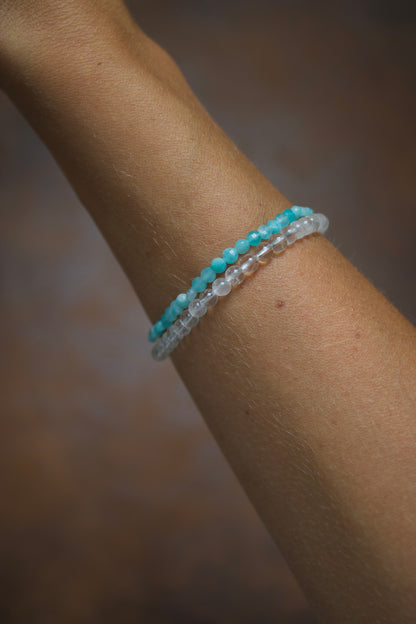 Amazonit Münzen Armband