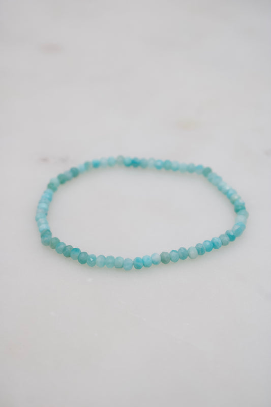 Amazonit Armband facettiert