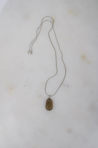 Rauchquarz Anhänger mit Schlangenkette