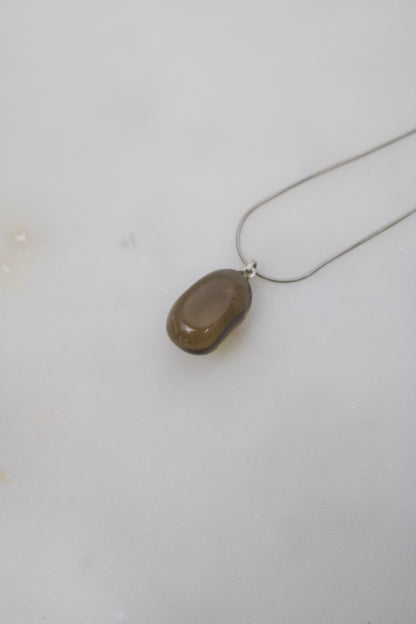 Rauchquarz Anhänger mit Schlangenkette